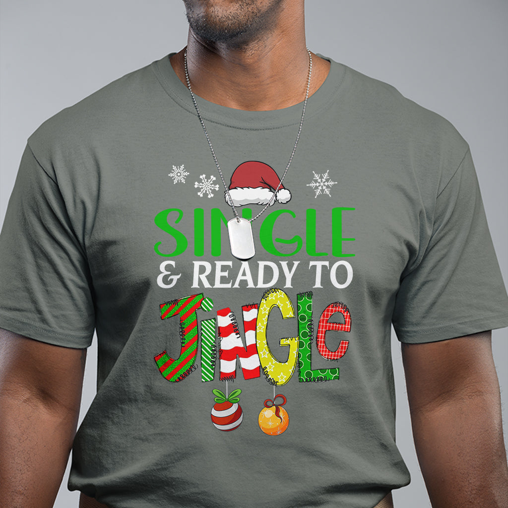 Single And Ready To Jingle Funny Christmas Ball T Shirt - Wonder Print Shop