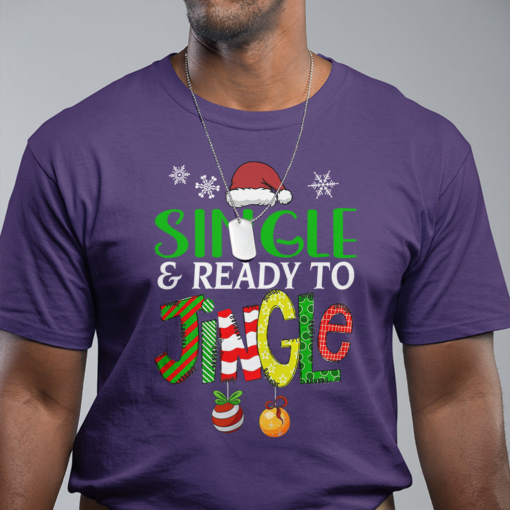 Single And Ready To Jingle Funny Christmas Ball T Shirt - Wonder Print Shop