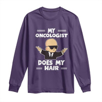 Chemotherapy Awareness Long Sleeve Shirt My Oncologist Does My Hair Cool Boys Man