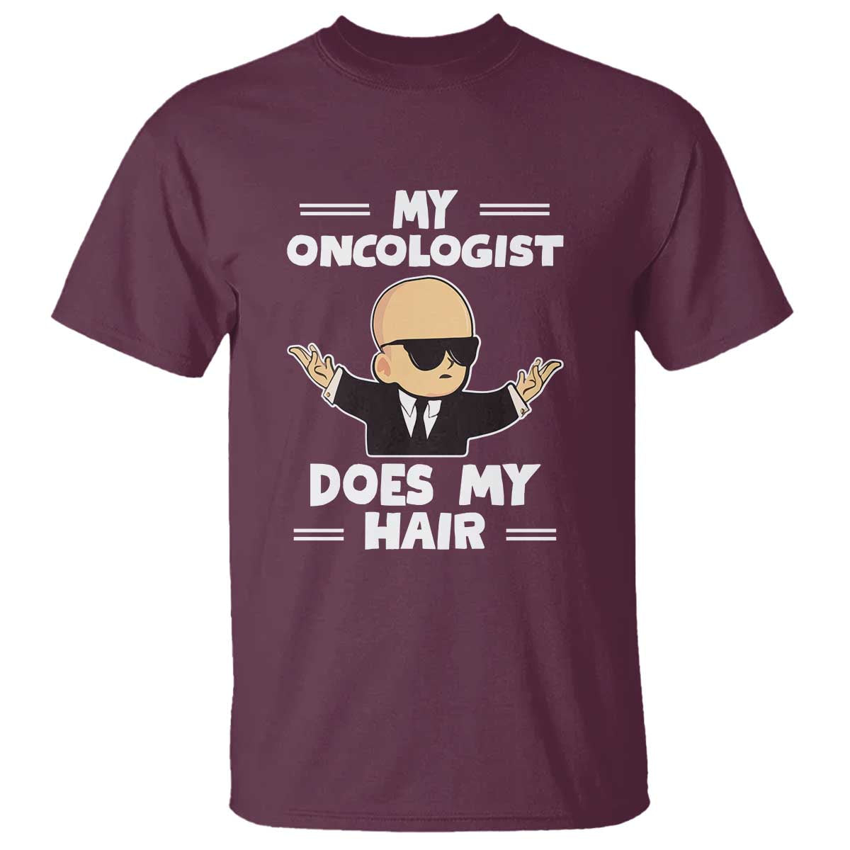 Chemotherapy Awareness T Shirt My Oncologist Does My Hair Cool Boys Man - Wonder Print Shop