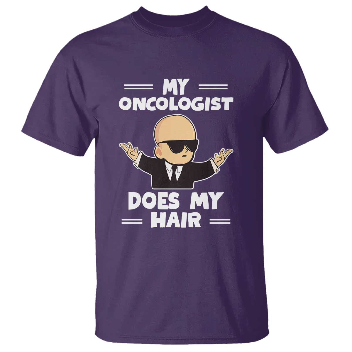 Chemotherapy Awareness T Shirt My Oncologist Does My Hair Cool Boys Man - Wonder Print Shop