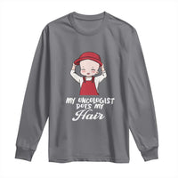 Chemotherapy Awareness Long Sleeve Shirt My Oncologist Does My Hair Cute Girls Woman