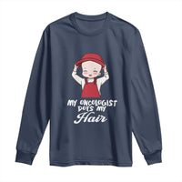 Chemotherapy Awareness Long Sleeve Shirt My Oncologist Does My Hair Cute Girls Woman