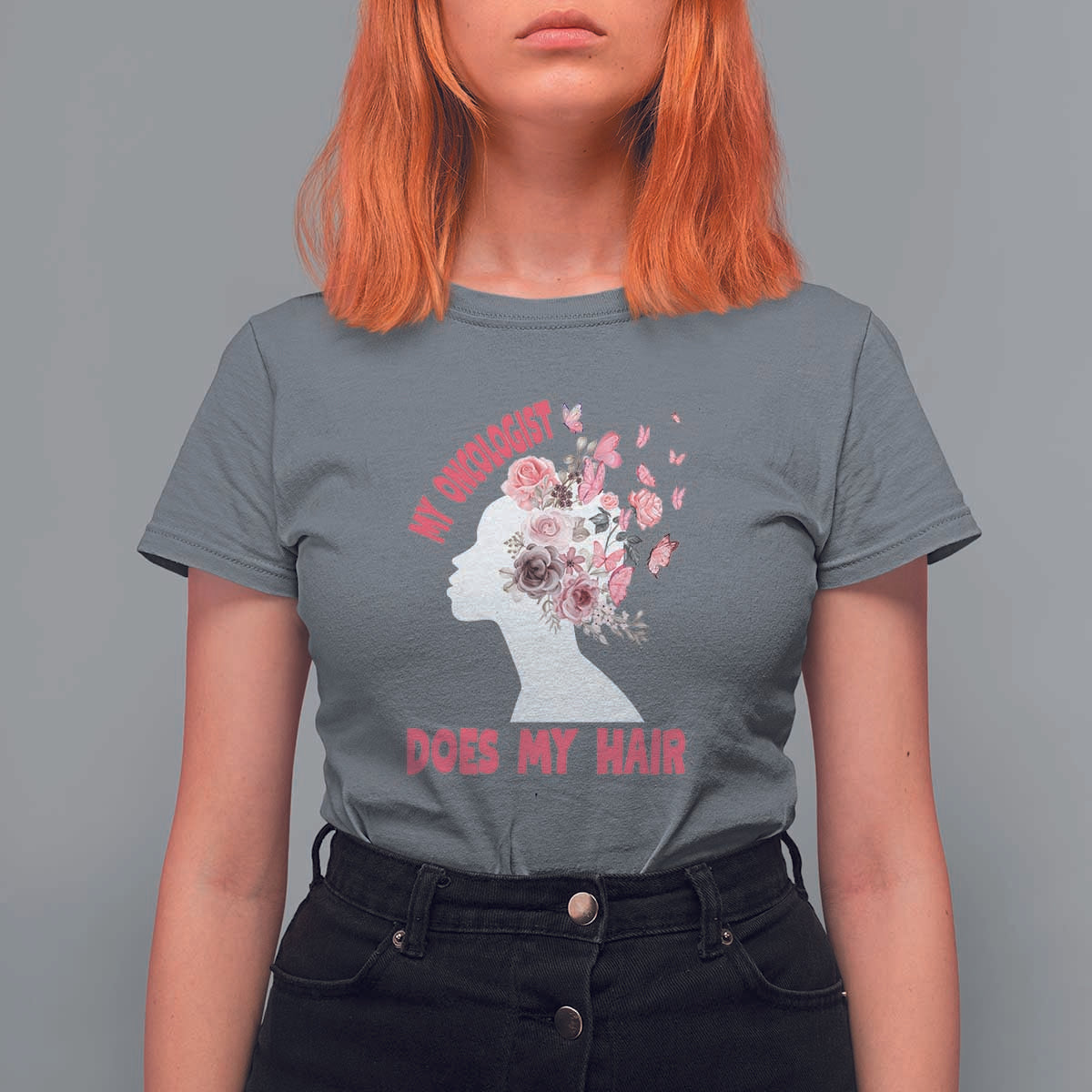 Chemotherapy Awareness T Shirt For Women My Oncologist Does My Hair Pretty Women - Wonder Print Shop