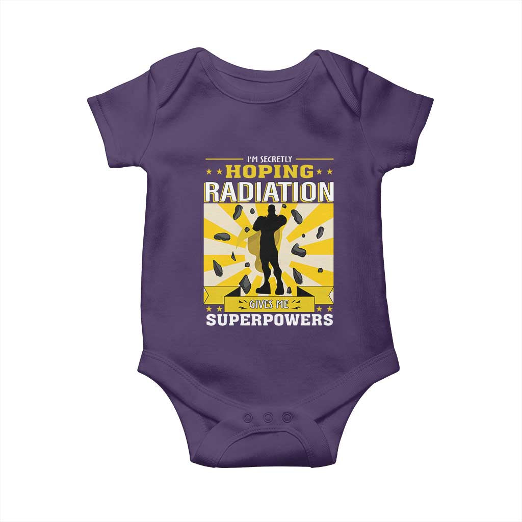 Chemotherapy Awareness Baby Onesie Radiation Gives Me Superpowers