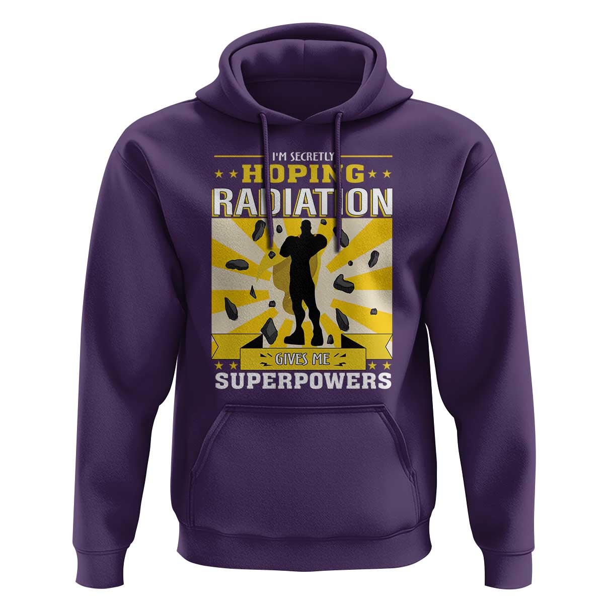 Chemotherapy Awareness Hoodie Radiation Gives Me Superpowers