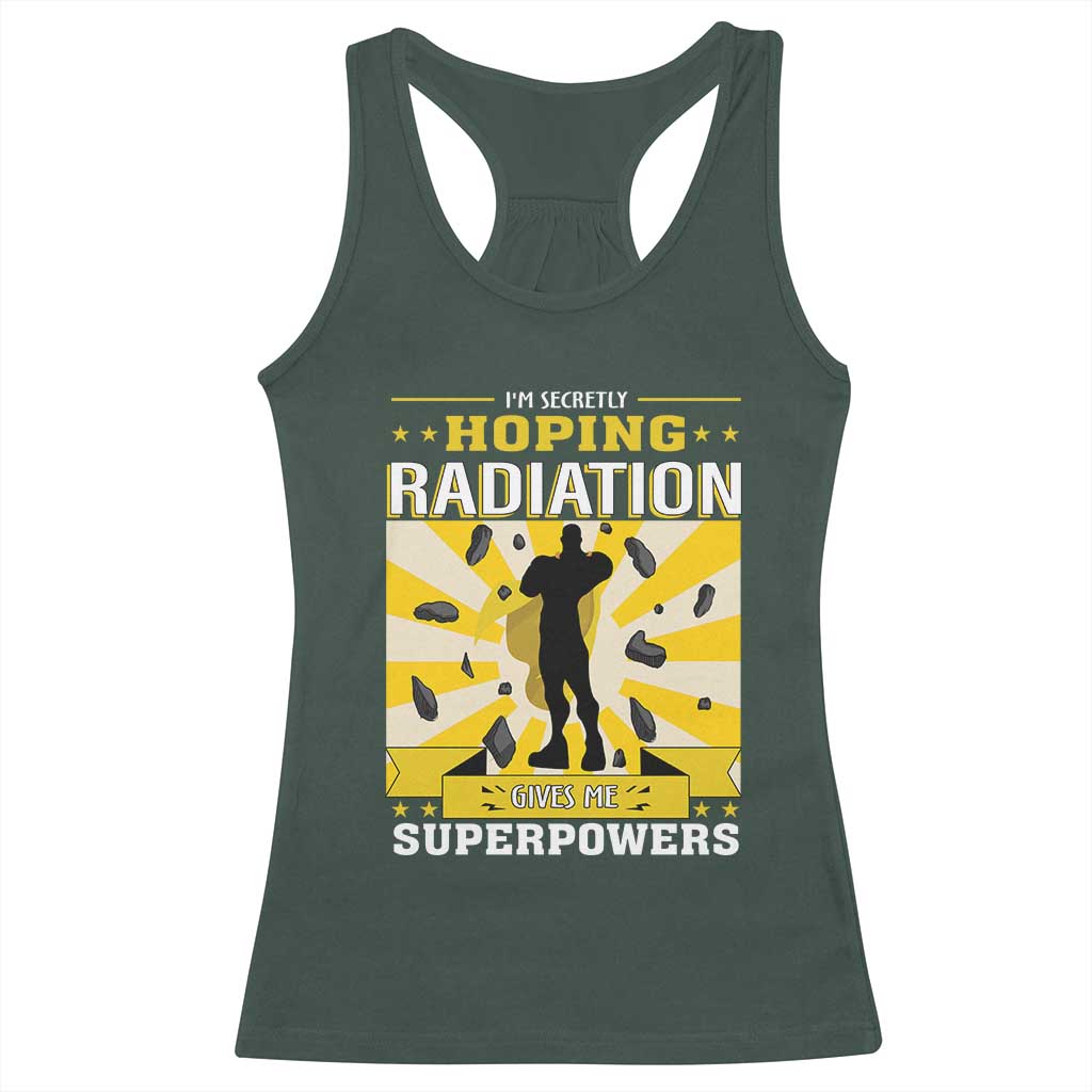Chemotherapy Awareness Racerback Tank Top Radiation Gives Me Superpowers