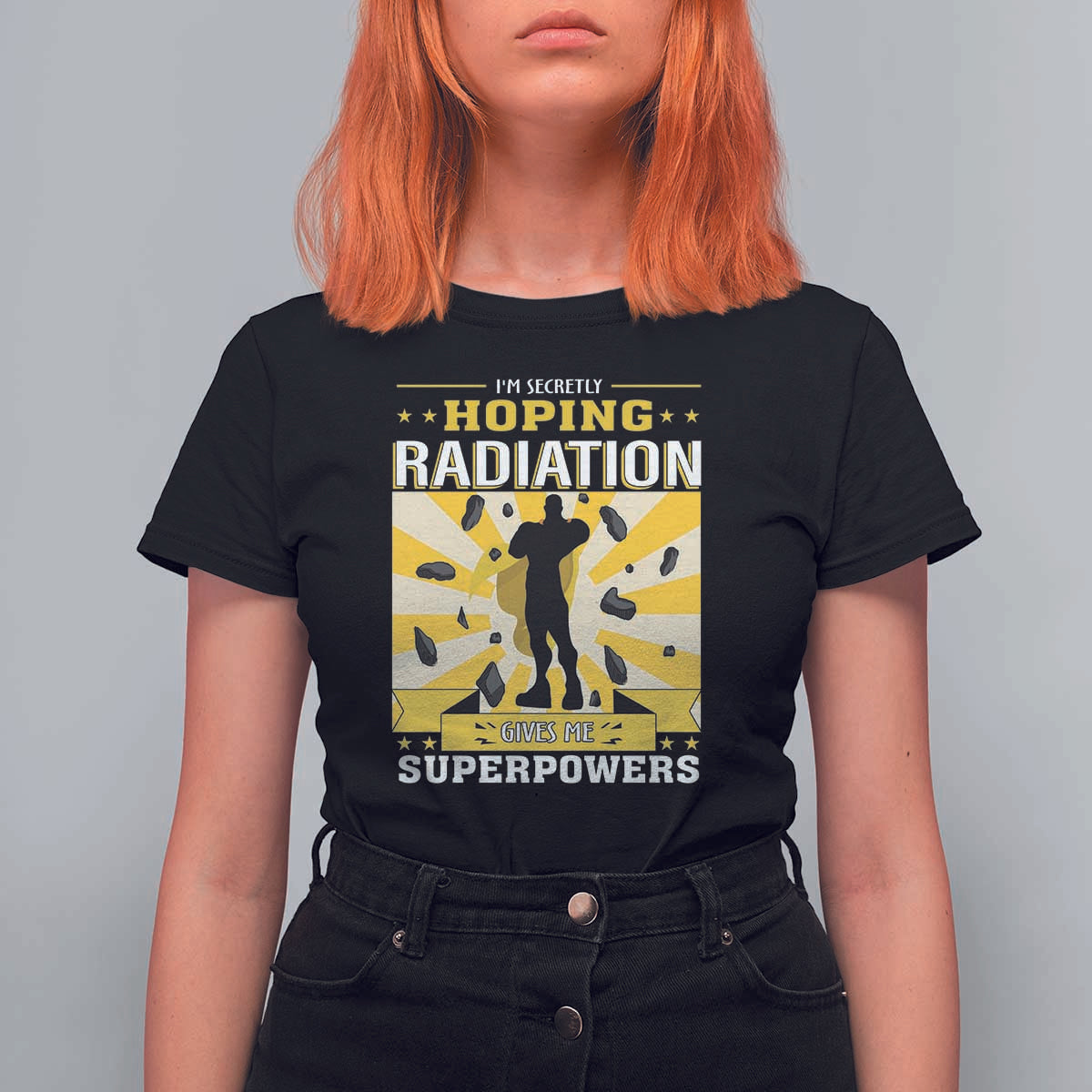 Chemotherapy Awareness T Shirt For Women Radiation Gives Me Superpowers - Wonder Print Shop