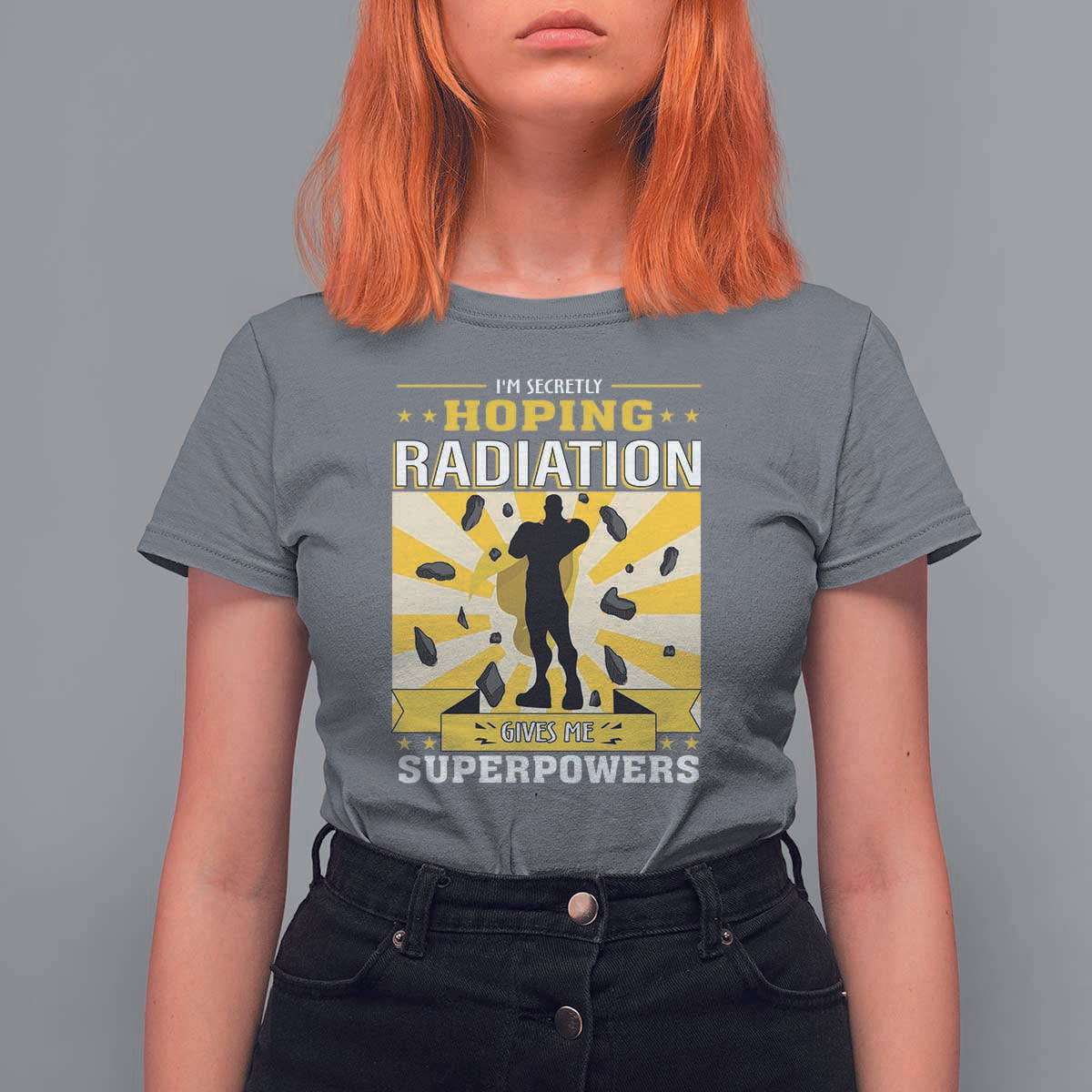 Chemotherapy Awareness T Shirt For Women Radiation Gives Me Superpowers - Wonder Print Shop