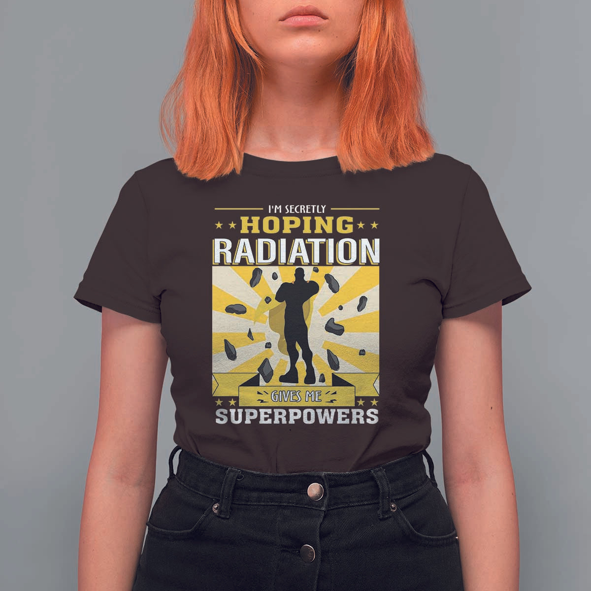 Chemotherapy Awareness T Shirt For Women Radiation Gives Me Superpowers - Wonder Print Shop