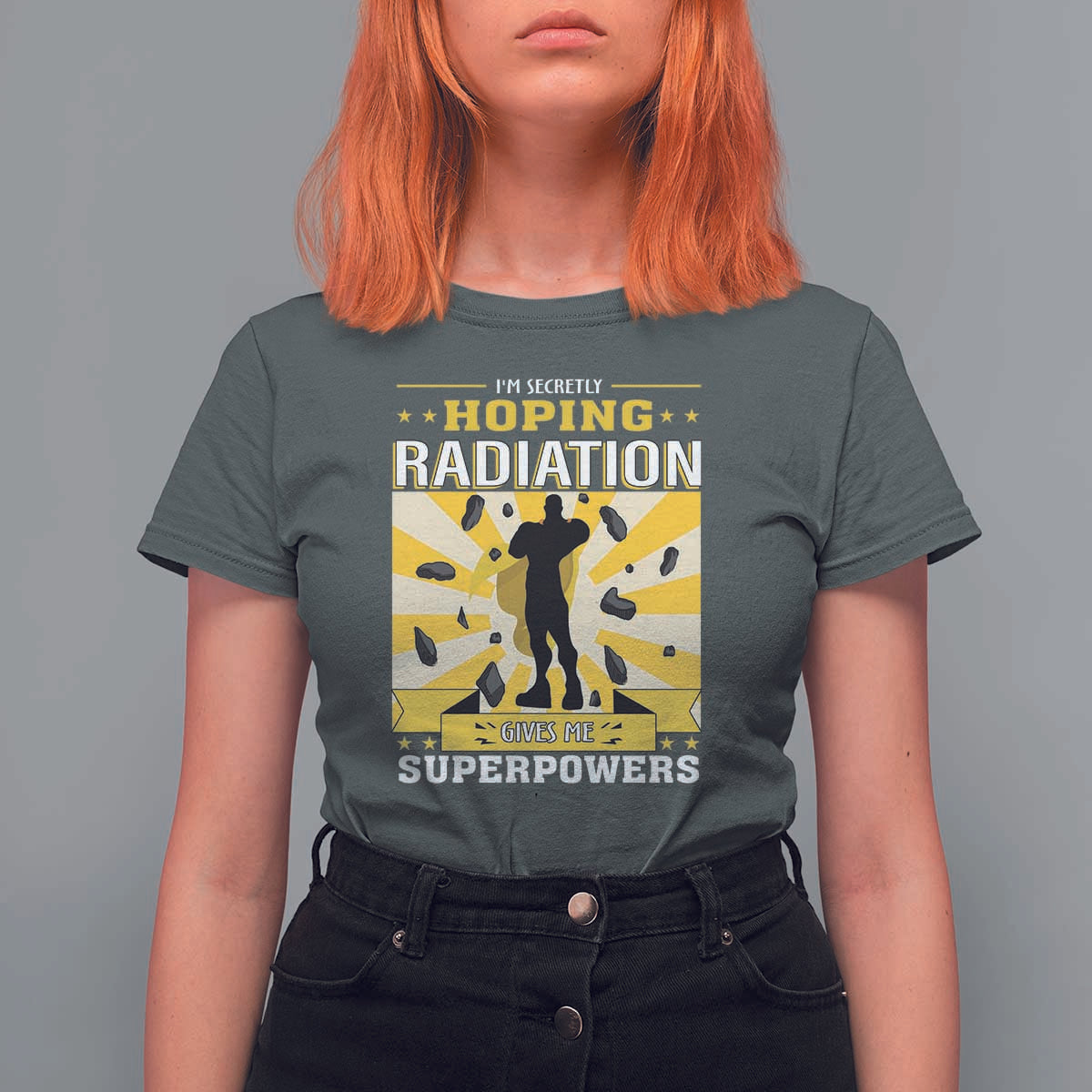 Chemotherapy Awareness T Shirt For Women Radiation Gives Me Superpowers - Wonder Print Shop