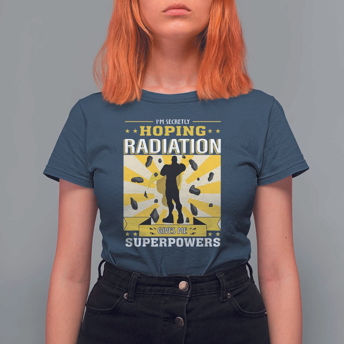 Chemotherapy Awareness T Shirt For Women Radiation Gives Me Superpowers - Wonder Print Shop