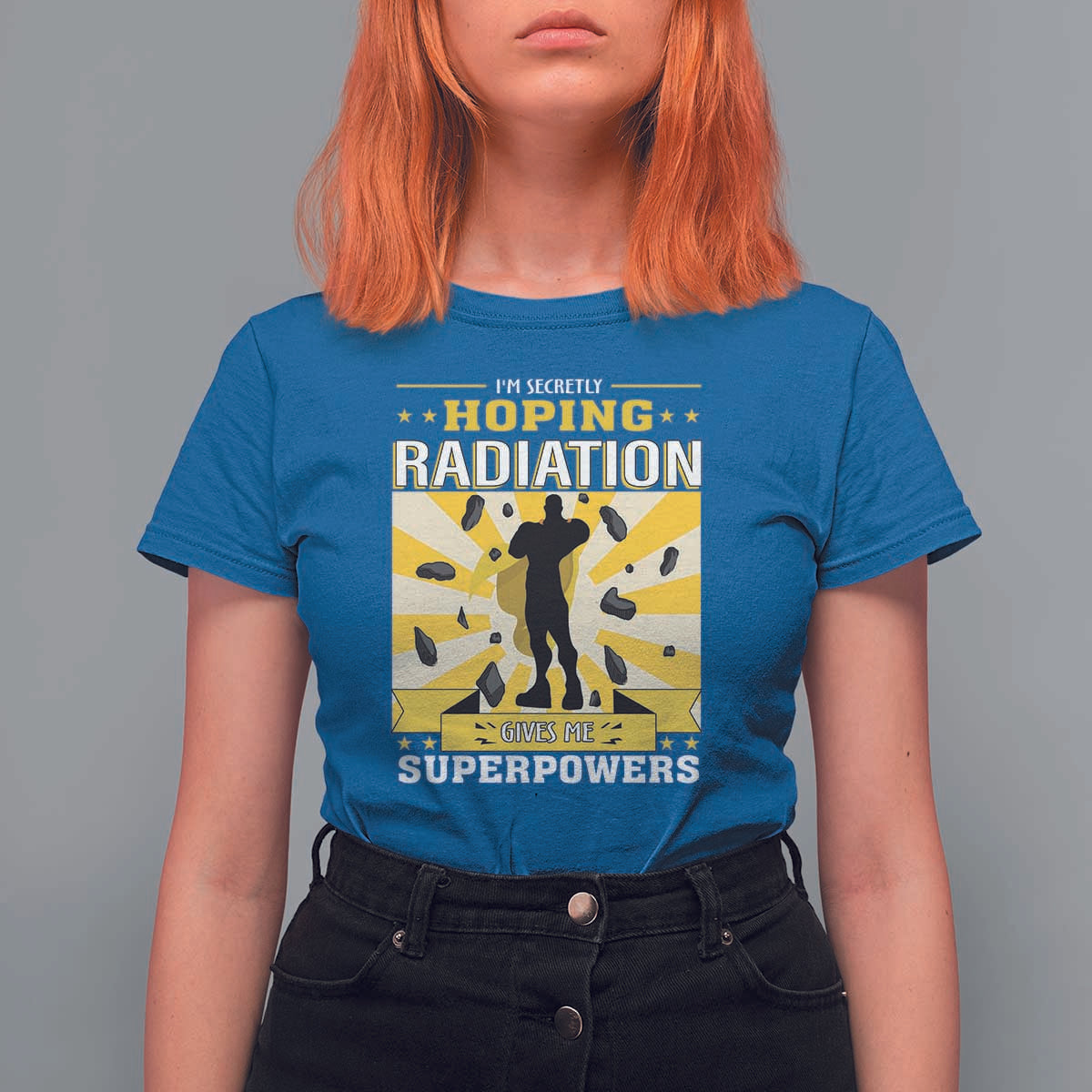 Chemotherapy Awareness T Shirt For Women Radiation Gives Me Superpowers - Wonder Print Shop