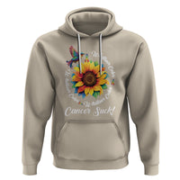 Whatever Color Cancer Sucks Fight Cancer Rainbow Ribbons Sunflower And Bird Hoodie - Wonder Print Shop