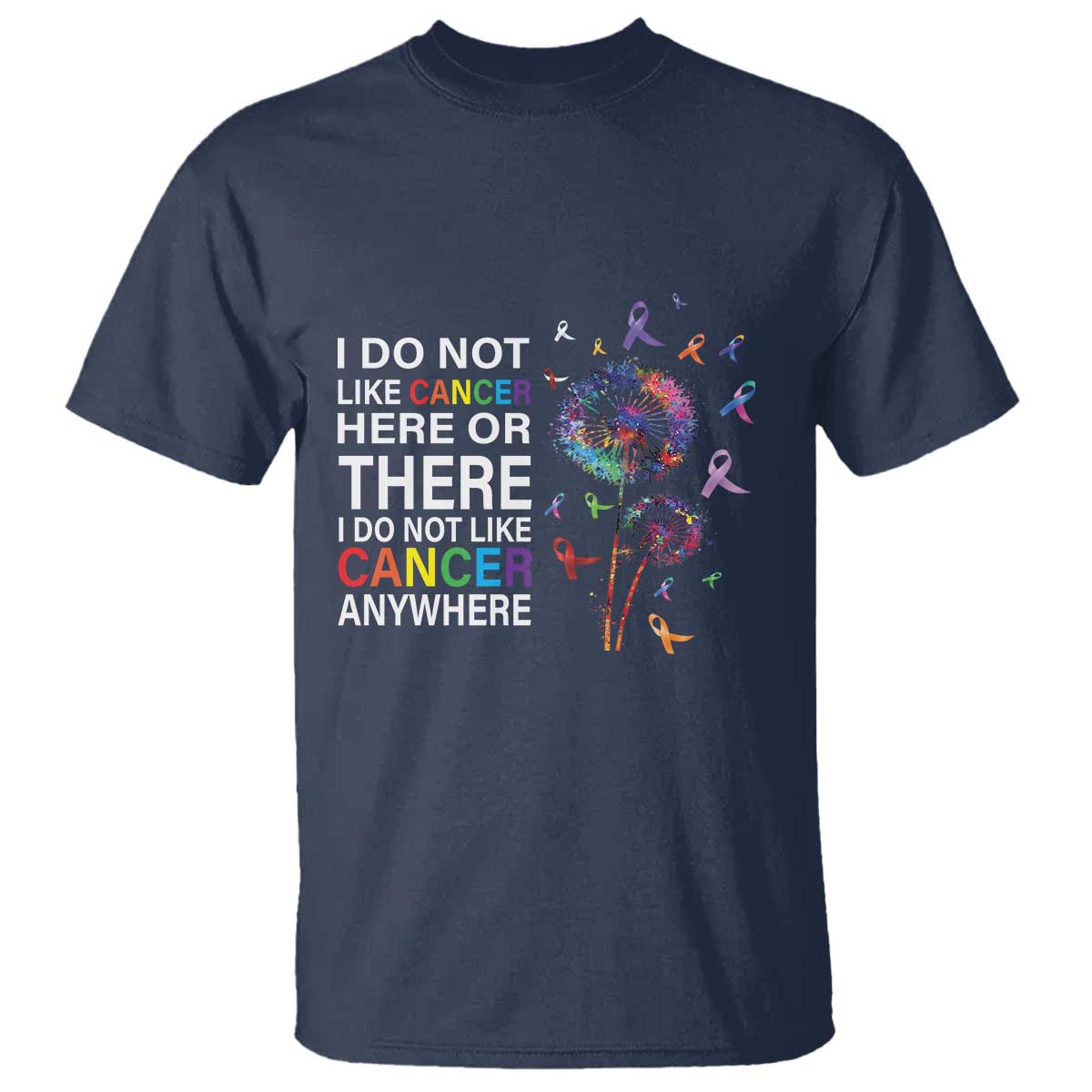 All Cancer T Shirt I Do Not Like Cancer Here Or There Anywhere - Wonder Print Shop