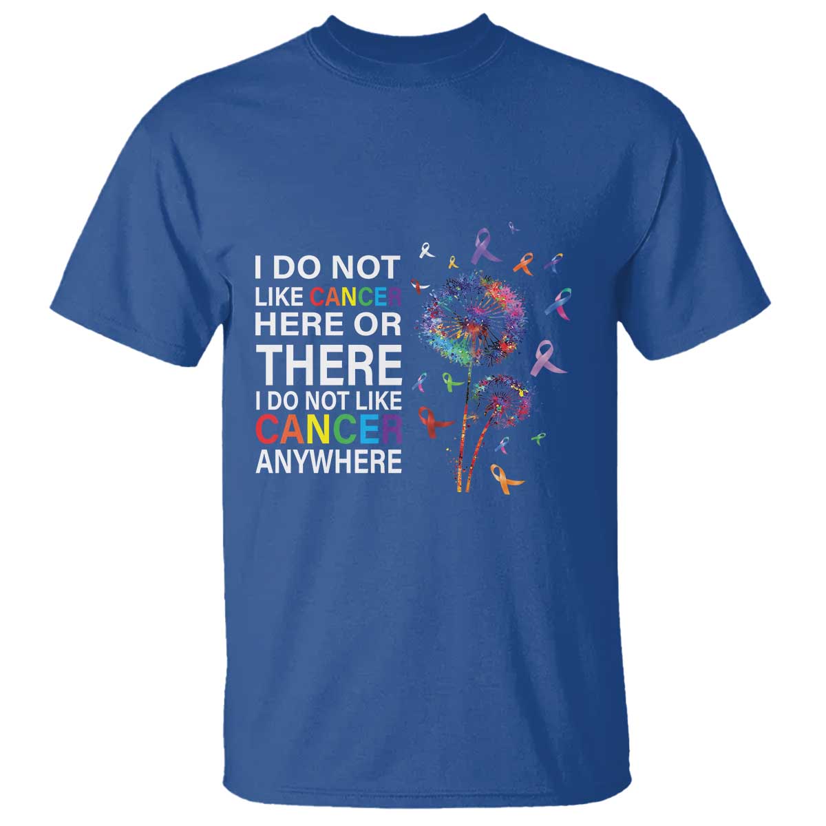 All Cancer T Shirt I Do Not Like Cancer Here Or There Anywhere - Wonder Print Shop