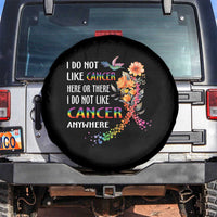 All Cancer Awareness Spare Tire Cover I Do Not Like Cancer Here Or There Anywhere Rainbow Ribbon