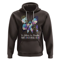 We Believe In Miracles Fight Cancer In All Color Butterfly Flower Hoodie - Wonder Print Shop