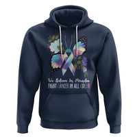 We Believe In Miracles Fight Cancer In All Color Butterfly Flower Hoodie - Wonder Print Shop