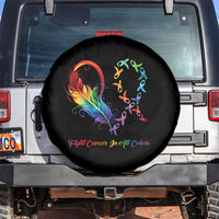 All Cancer Awareness Spare Tire Cover Fight Cancer In All Color Fighter Rainbow Ribbon