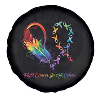 All Cancer Awareness Spare Tire Cover Fight Cancer In All Color Fighter Rainbow Ribbon