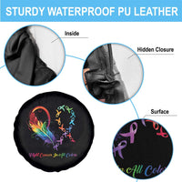 All Cancer Awareness Spare Tire Cover Fight Cancer In All Color Fighter Rainbow Ribbon