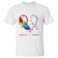 Fight Cancer In All Color Fighter Rainbow Ribbon T Shirt - Wonder Print Shop