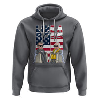 Presidents Day Hoodie Like A Boss Washington Lincoln Abe George US Flag - Wonder Print Shop