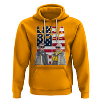 Presidents Day Hoodie Like A Boss Washington Lincoln Abe George US Flag - Wonder Print Shop