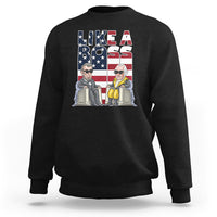 Presidents Day Sweatshirt Like A Boss Washington Lincoln Abe George US Flag - Wonder Print Shop