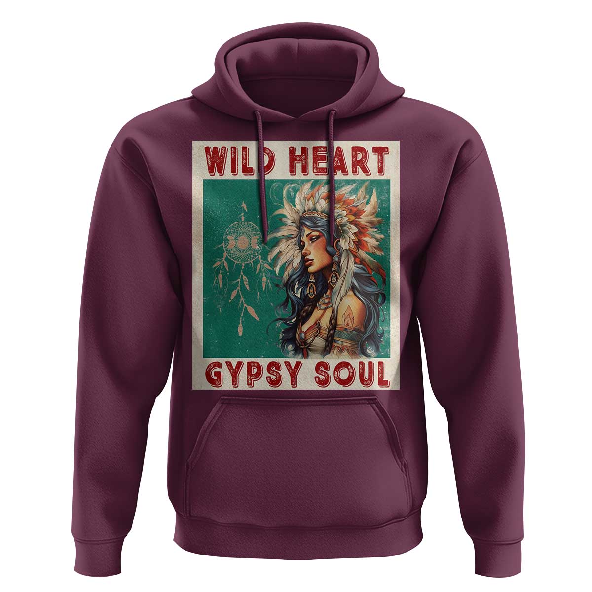 Native American Hoodie Wild Heart Gypsy Soul Women