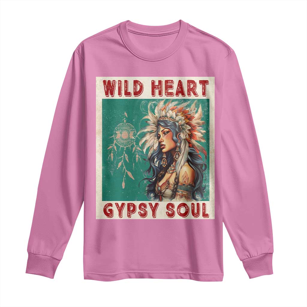 Native American Long Sleeve Shirt Wild Heart Gypsy Soul Women