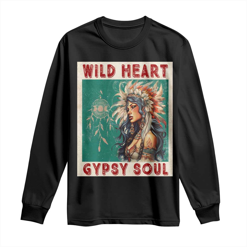 Native American Long Sleeve Shirt Wild Heart Gypsy Soul Women