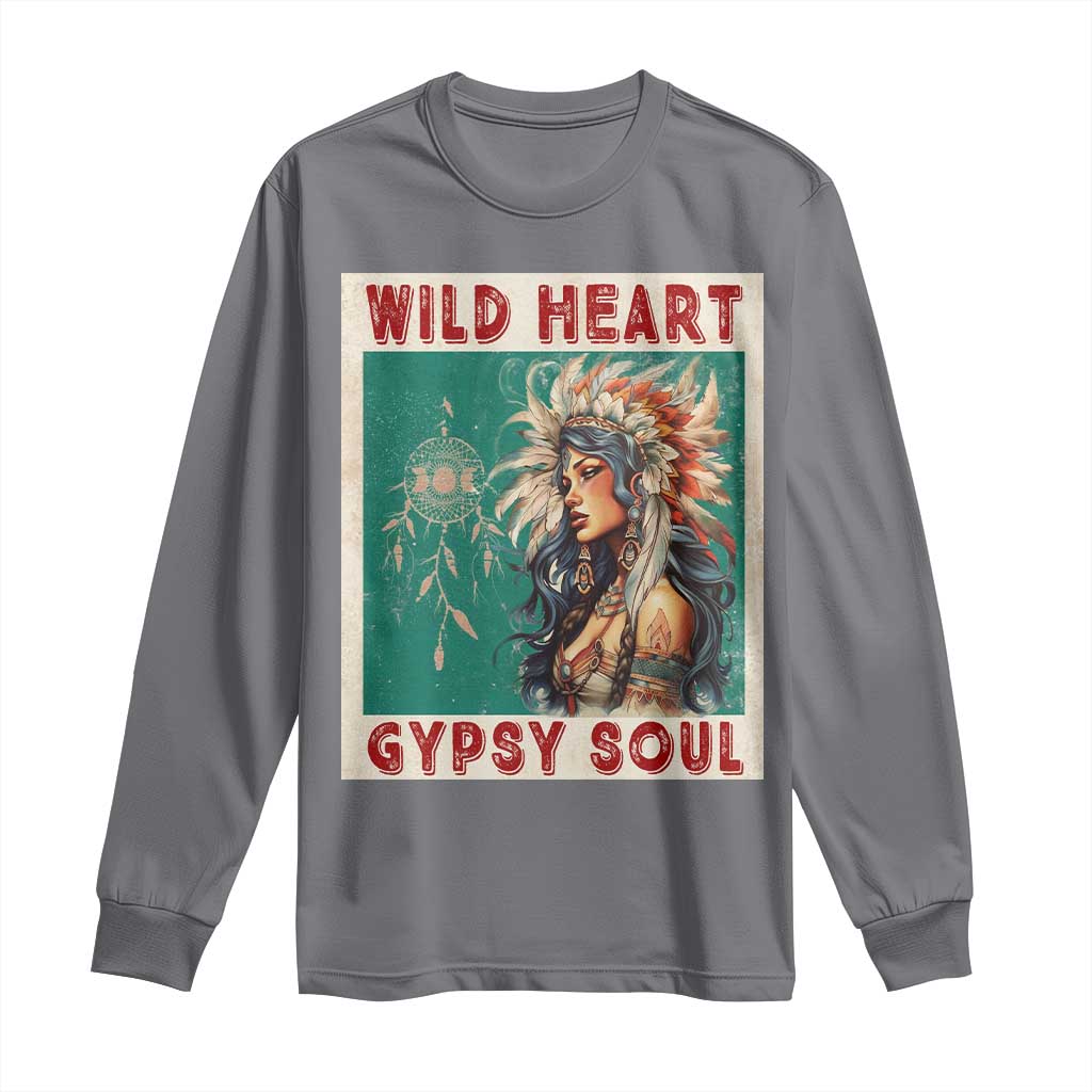Native American Long Sleeve Shirt Wild Heart Gypsy Soul Women