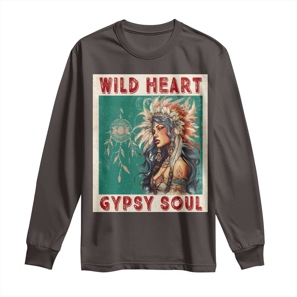 Native American Long Sleeve Shirt Wild Heart Gypsy Soul Women