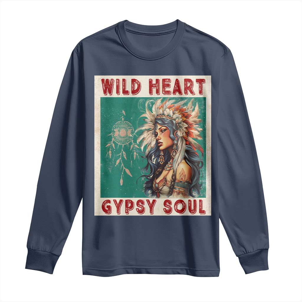 Native American Long Sleeve Shirt Wild Heart Gypsy Soul Women