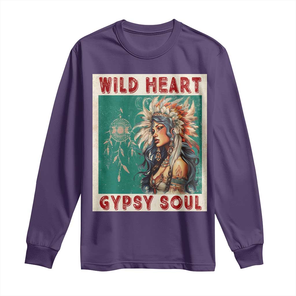 Native American Long Sleeve Shirt Wild Heart Gypsy Soul Women