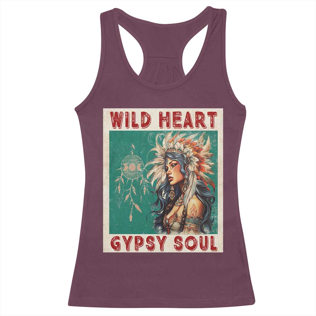 Native American Racerback Tank Top Wild Heart Gypsy Soul Women