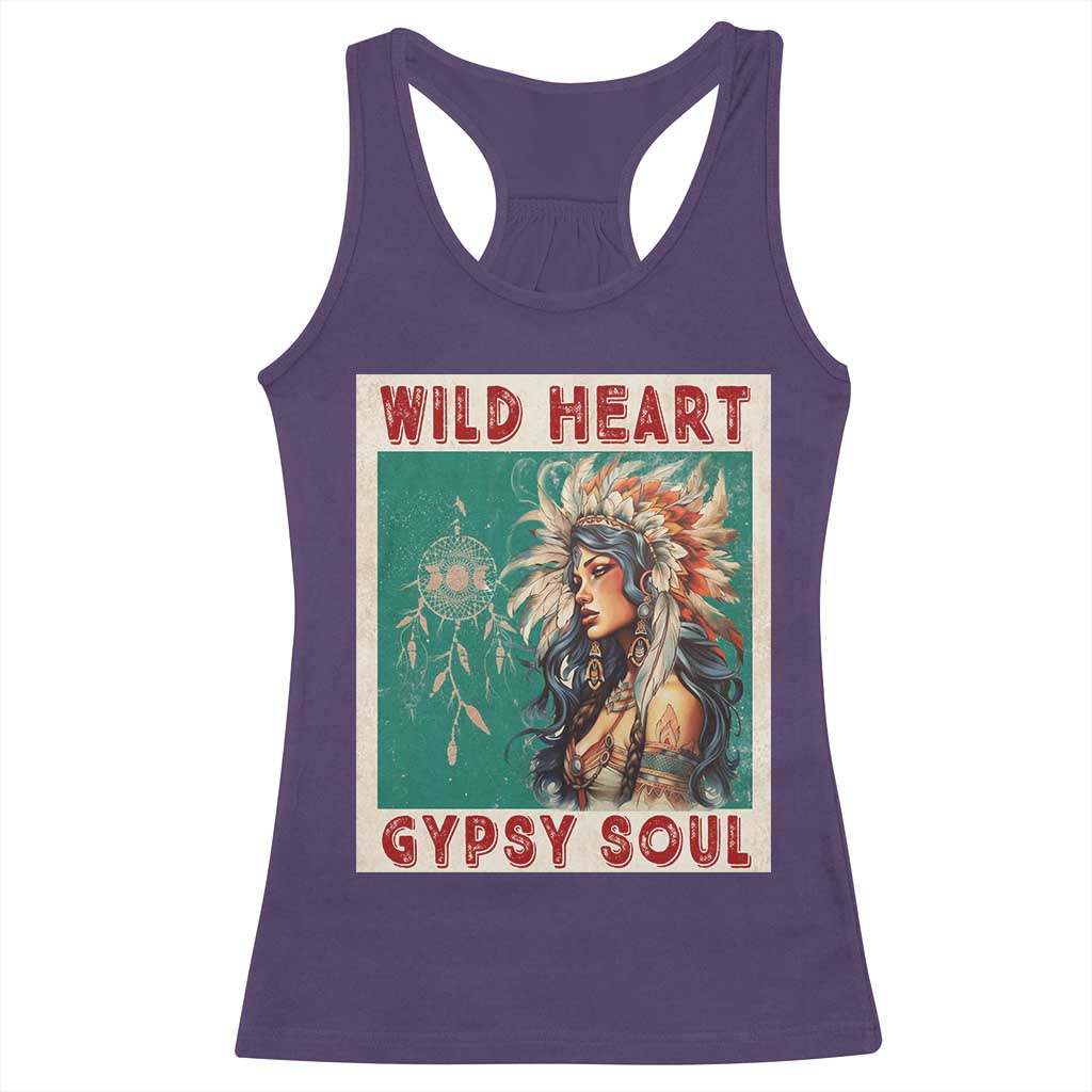 Native American Racerback Tank Top Wild Heart Gypsy Soul Women
