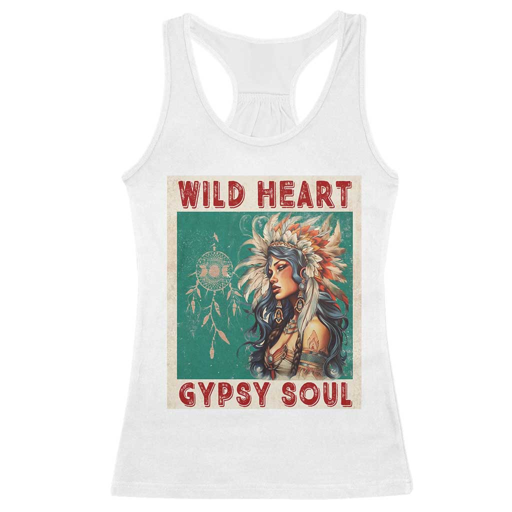 Native American Racerback Tank Top Wild Heart Gypsy Soul Women