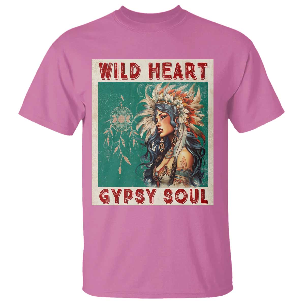 Native American T Shirt Wild Heart Gypsy Soul Women - Wonder Print Shop