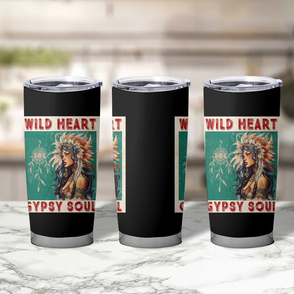 Native American Tumbler Cup Wild Heart Gypsy Soul Women