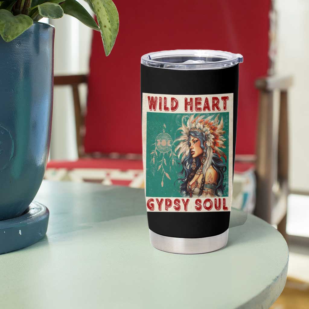 Native American Tumbler Cup Wild Heart Gypsy Soul Women