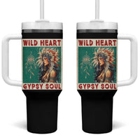 Native American Tumbler With Handle Wild Heart Gypsy Soul Women