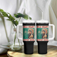 Native American Tumbler With Handle Wild Heart Gypsy Soul Women