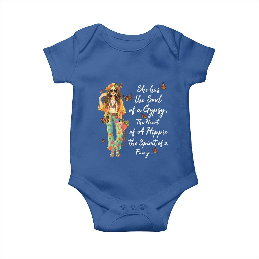 Hippie Girl Baby Onesie The Soul Of A Gypsy The Heart Of A Hippie The Spirit Of A Family