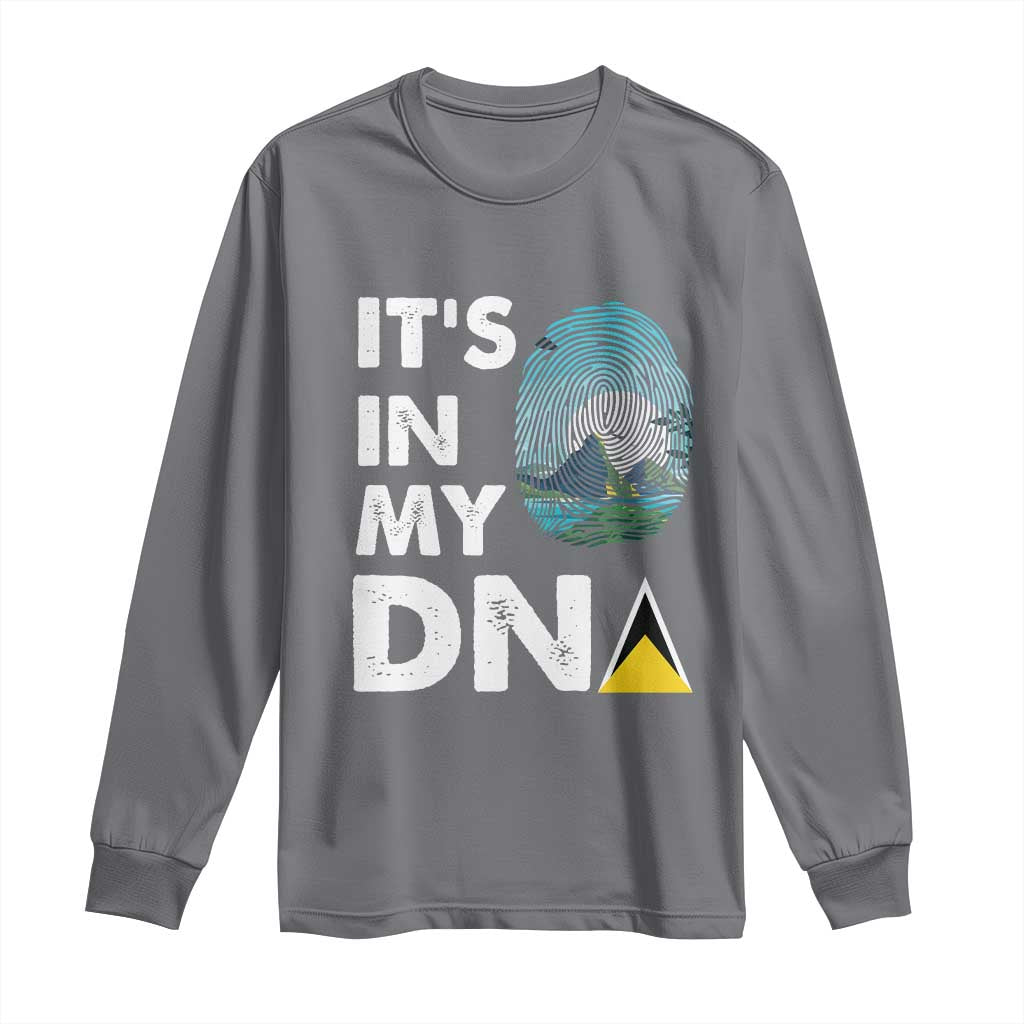 Saint Lucia Long Sleeve Shirt It's In My DNA Beautiful Beach