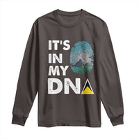 Saint Lucia Long Sleeve Shirt It's In My DNA Beautiful Beach