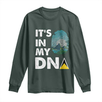 Saint Lucia Long Sleeve Shirt It's In My DNA Beautiful Beach