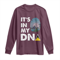 Saint Lucia Long Sleeve Shirt It's In My DNA Beautiful Beach